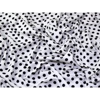 Deadstock Ponte Roma Double Stretch Knit Fabric Ivory & Navy Blue