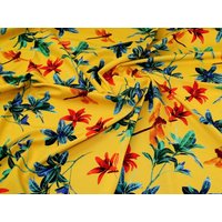 John Louden Cotton Jersey Stretch Knit Fabric Yellow