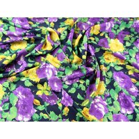 Deadstock Microfibre Smooth Crepe Fabric Purple
