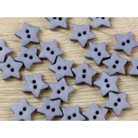 Dill Star Plastic Buttons (Value Pack) Grey