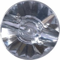 Hemline Round Faceted Buttons Clear
