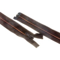 Nylon Open End Coat Zips Brown