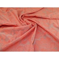 Deadstock Textured Woven Jacquard Fabric Coral