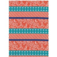 Kokka Cotton Woven Jacquard Fabric Coral Kokka Cotton Woven Jacquard Fabric Coral