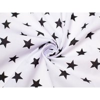 Minerva Core Range Printed Polycotton Fabric White & Black