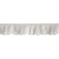 Broderie Anglaise Gathered Lace Trim Cream