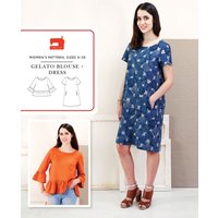 Liesl + Co Paper Sewing Pattern Gelato Blouse & Dress