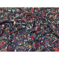 Lady McElroy Crinkle Sheer Chiffon Fabric Navy Blue