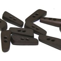 Dill Plastic Toggle Buttons (Value Pack) Dark Brown