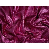 Metallic Foiled Canvas Fabric Fuchsia