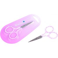 Hemline Polka Dot Scissors Pink
