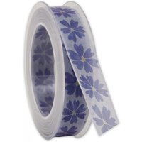 Flower Print Ribbon (Value Roll) Purple