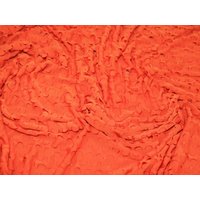 Deadstock Cut Out ITY Silky Stretch Knit Fabric Orange