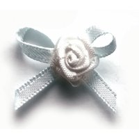 Berisfords Ribbon Rose Centred Bows 29 White