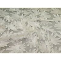 Azores Sequin Mesh Fabric Ivory