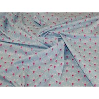 John Louden 100% Cotton Poplin Fabric Light Blue