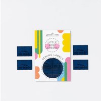 Little Rosy Cheeks Me Made Star Blue Velvet Woven Labels