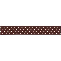Berisfords Micro Dot Ribbon (Value Roll) 25 Brown