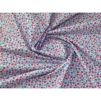 Rose and Hubble 100% Cotton Poplin Fabric Blue & Pink