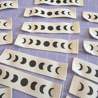 Sew Anonymous Lunar Phases Cotton Woven Labels