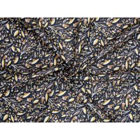 Deadstock Cotton Poplin Fabric Black Gold
