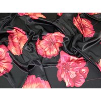 John Kaldor Santa Cruz Stretch Woven Satin Fabric Black