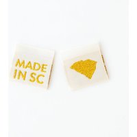 Sarah Hearts Made In My State Gold Woven Labels South Carolina