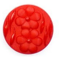 Crendon Embossed Floral Buttons (Value Pack) Red