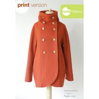 Waffle Patterns Paper Sewing Pattern Yuzu Raglan Coat