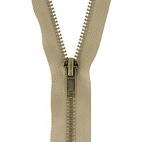Milward Brass Metal Jean Trouser Closed End Zips Fawn