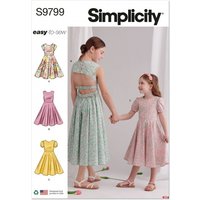Simplicity Paper Sewing Pattern 9799
