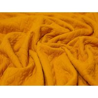 Minerva Core Range Cable Textured Stretch Knit Fabric Mustard