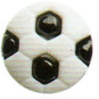 Hemline Football Buttons Black & White