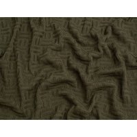 Chunky Cotton Sweater Knit Stretch Fabric Army Green