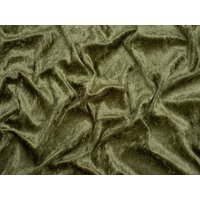 Minerva Core Range Crush Velvet Stretch Knit Fabric Olive Green