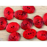 Dill Irregular Buttons (Value Pack) Red