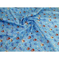 Deadstock 100% Cotton Fabric Turquoise Blue