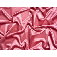 Glossy Panne Velvet Stretch Knit Fabric Rose Pink