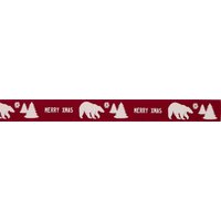 Berisfords Polar Bear Ribbon Red