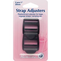 Hemline Adjustable Bag Strap Buckle Black