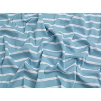 Yarn Dyed Heavy Cotton Rib Stretch Knit Fabric Bright Aqua