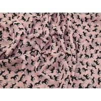 Lady McElroy Sheer Chiffon Fabric Black On Pink