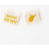 Sarah Hearts Made In My State Gold Woven Labels West Virginia