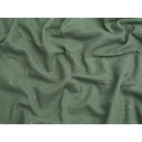 Minerva Core Range Foil Cotton Double Gauze Fabric Mint Green