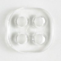 Dill Square Plastic Buttons (Value Pack) Transparent