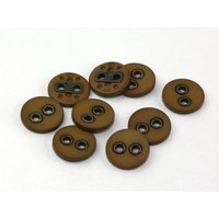 Dill Leather Effect Buttons (Value Pack) Tan Brown