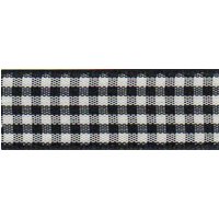 Berisfords Gingham Ribbon (Value Roll) 10 Black