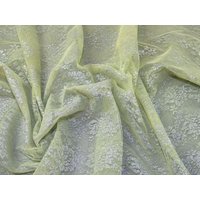 Deadstock Metallic Lace Fabric Lemon