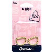 Hemline D Rings Gold