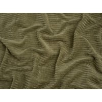 Minerva Core Range 5 Wale Velour Rib Stretch Knit Cord Fabric Olive